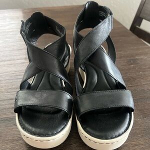 Born Black Wedge Sandal